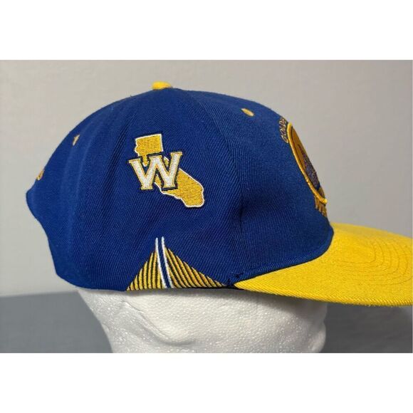 Golden State Warriors Hat Cap NBA Basketball Mitchell & Ness Snapback Blue - Picture 3 of 7